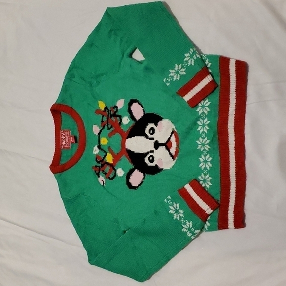 Kids Ugly Christmas Sweater w/ Dog - Picture 2 of 7